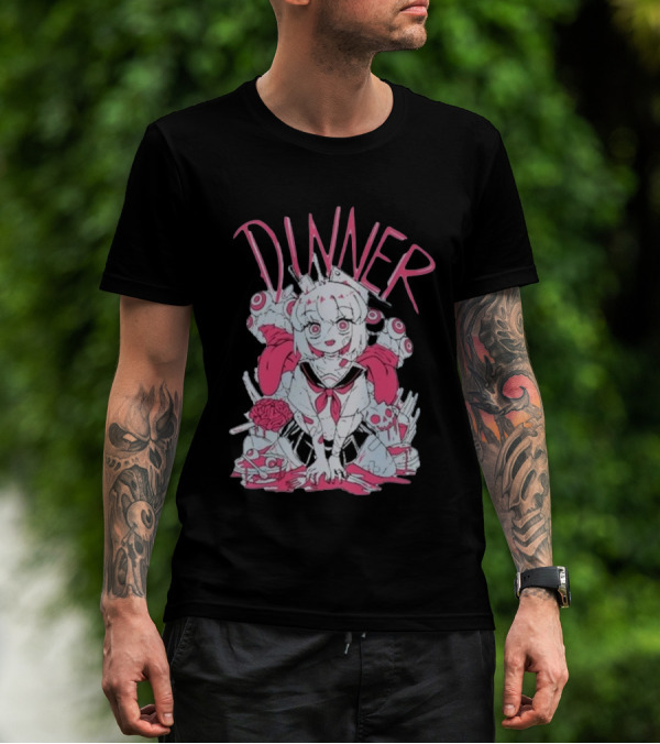 Pastel Anime Dinner With Melon Aesthetic T-Shirt