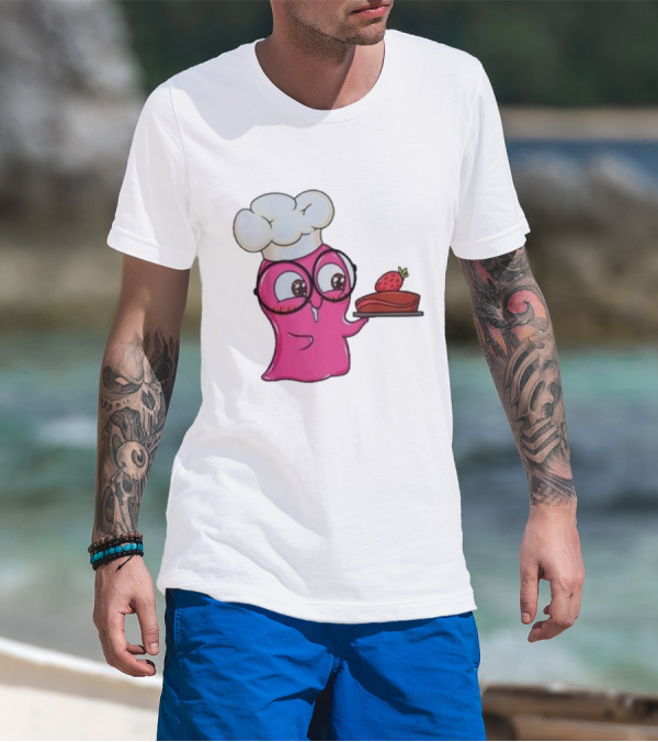 Slime Sam Chef With Cake And Strawberry T-Shirt