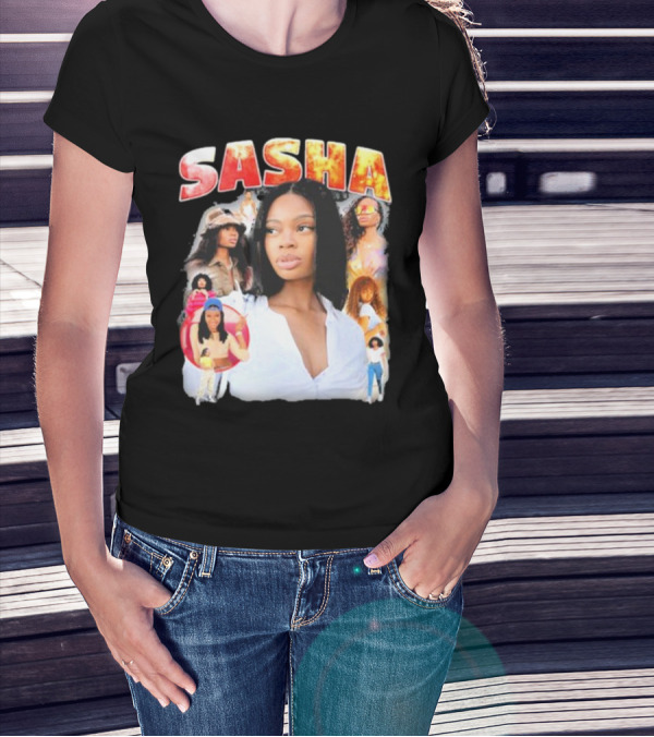 Sasha Iconic Collage Featuring Diverse Fashion Styles T-Shirt