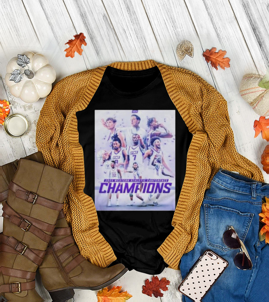 GCU 2024 Western Athletic Conference Champions Basketball Team T-Shirt