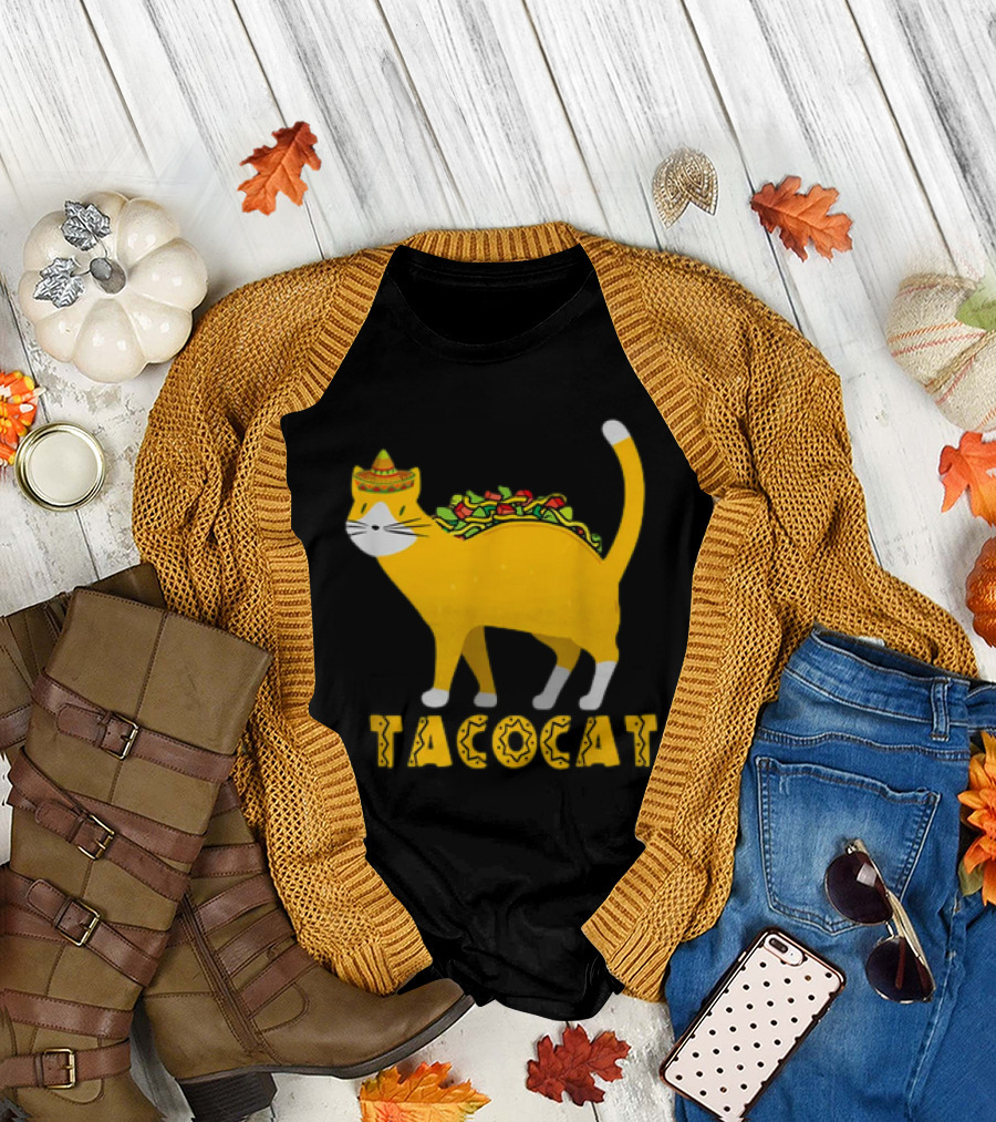 Tacocat Taco Cat Tacos Mexican Food Sombrero T-Shirt