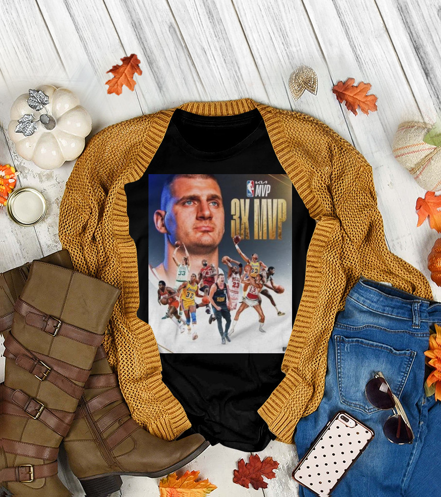 Nikola Jokic 3X MVP Denver Nuggets 2024 NBA Legends T-Shirt