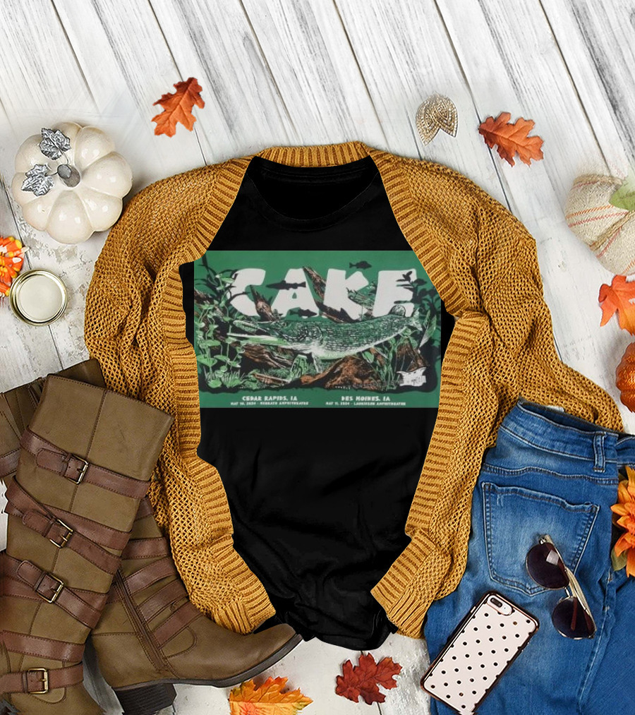 Cake Concert Lauridsen Amphitheater Des Moines IA May 11 2024 Crocodile T-Shirt