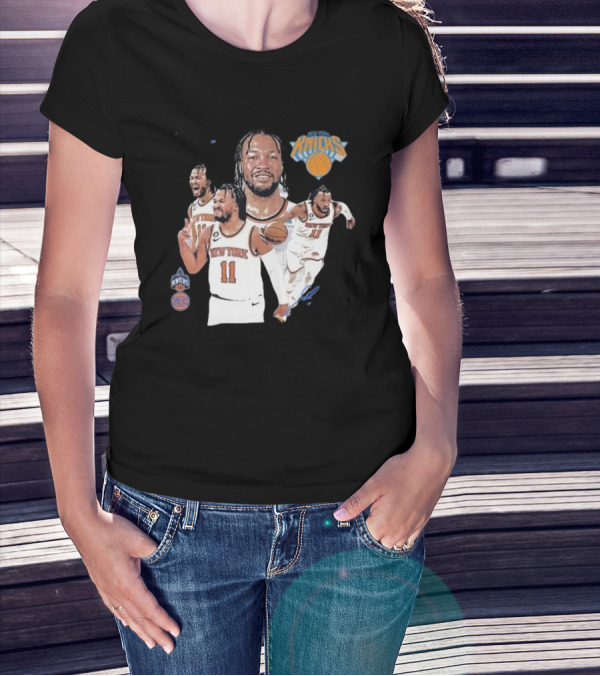 New York Knicks Jalen Brunson 11 Signature Basketball Action Moments T-Shirt