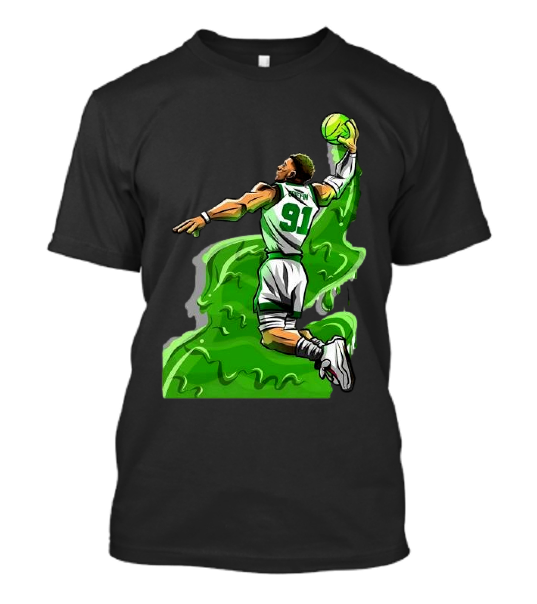 Blake Griffin Boston Celtics Number 91 Dunking Basketball T-Shirt