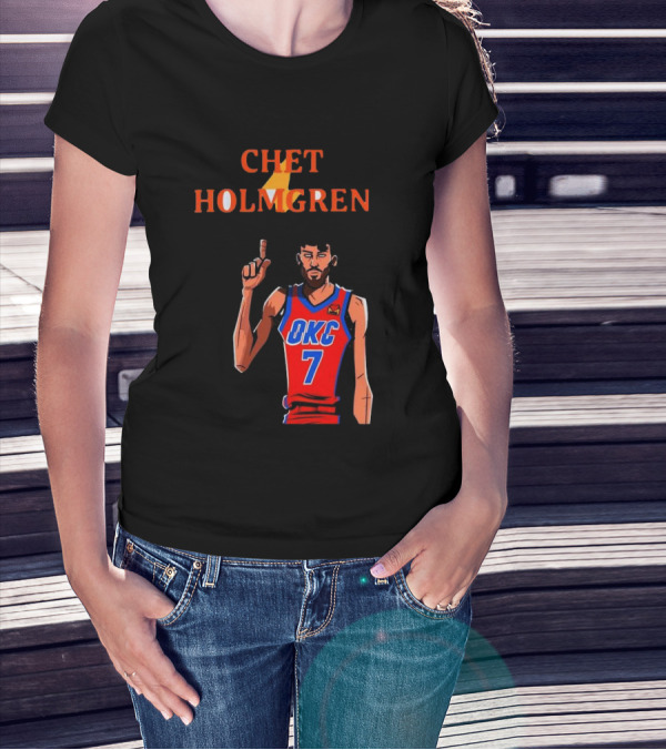 Chet Holmgren OKC Thunder Number 7 NBA Player T-Shirt