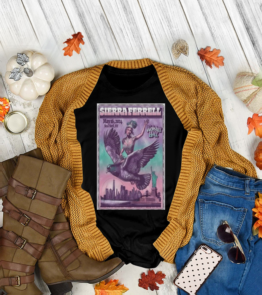 Sierra Ferrell Webster Hall New York May 16 2024 Statue of Liberty Skyline Fantasy T-Shirt