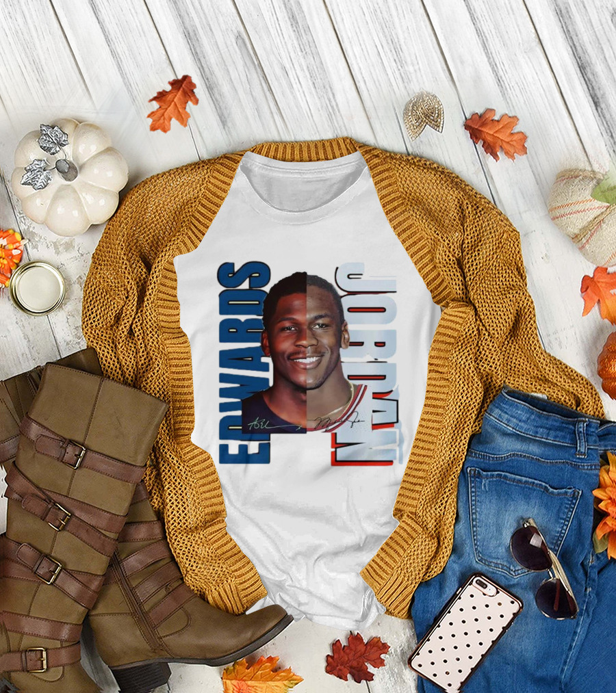 Edwards Jordan Basketball Signatures Split Face T-Shirt