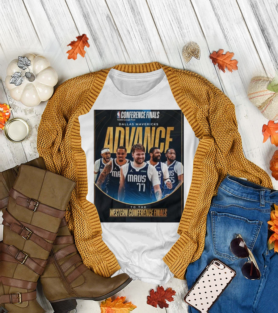 Dallas Mavericks Advance to Western Conference Finals Featuring NBA Conference Finals Presented by Google Pixel T-Shirt