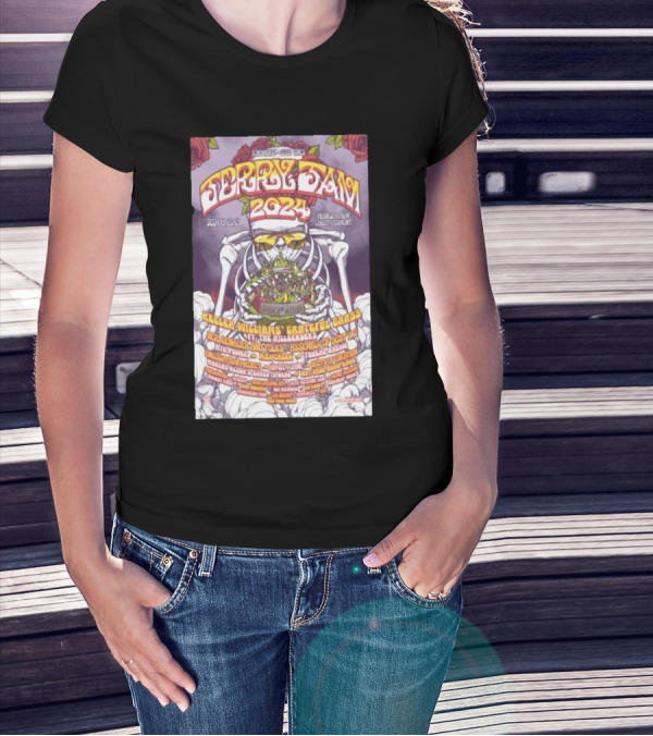 Jerry Jam Cabot VT July 19-21 2024 Featuring Keller Williams Grateful Grass And More T-Shirt