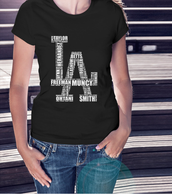 Los Angeles Dodgers LA Player Names Hernandez Betts Muncy Ohtani Smith T-Shirt