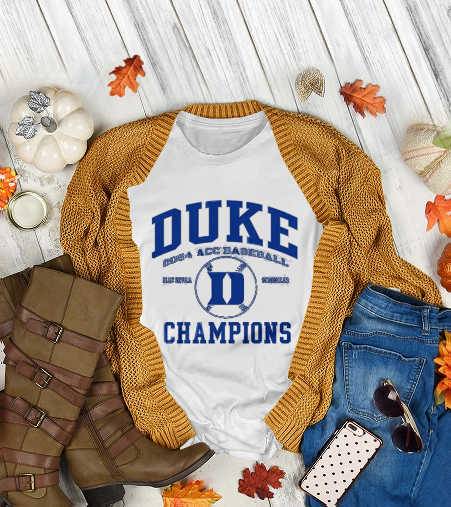 Duke Blue Devils 2024 ACC Baseball Champions 16-4 T-Shirt