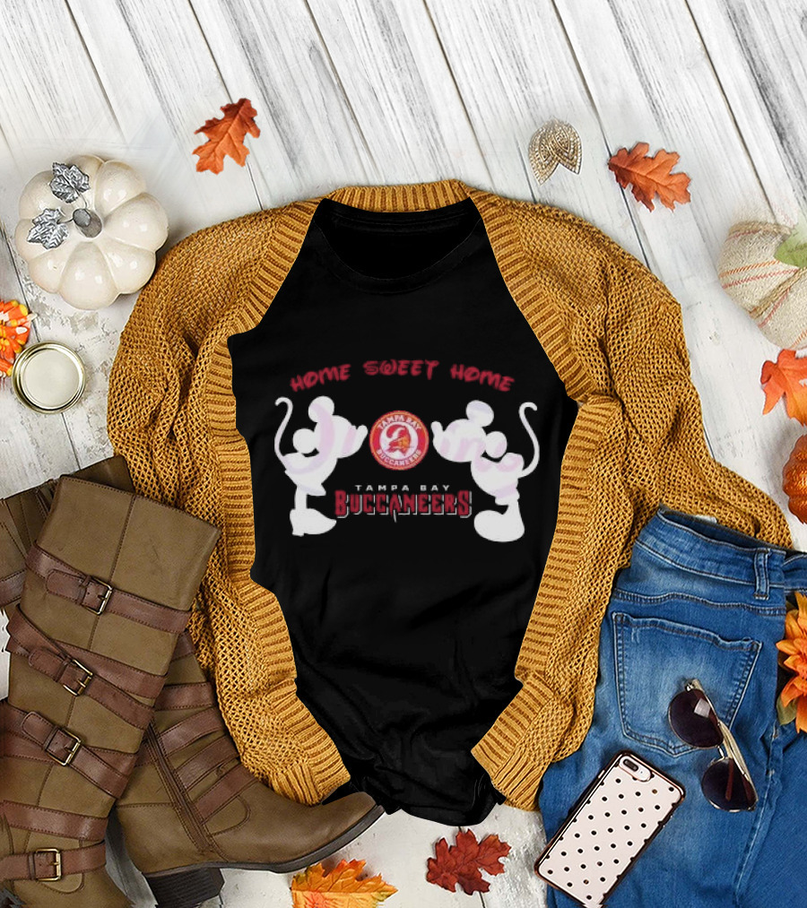 Home Sweet Home Mickey Minnie Tampa Bay Buccaneers T-Shirt