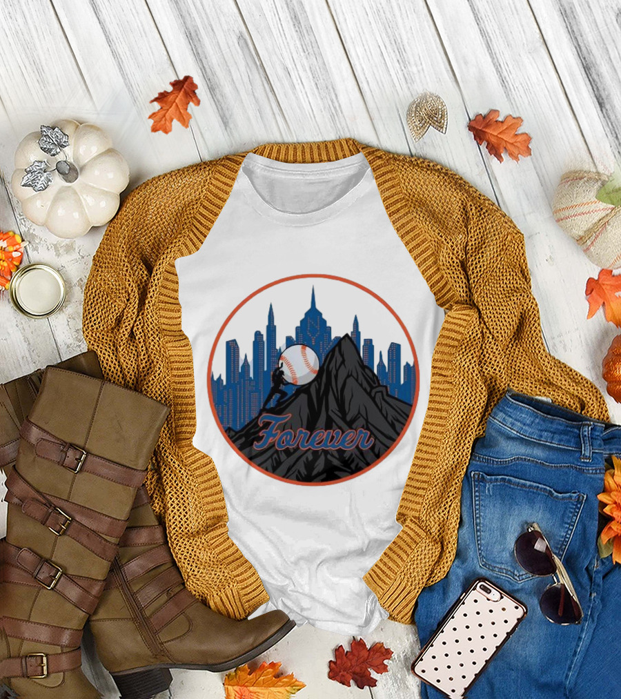 Forever New York Mets City Baseball Skyline T-Shirt