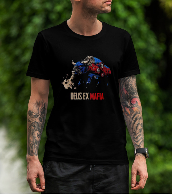 Buffalo Bills Deus Ex Mafia Charging Buffalo T-Shirt
