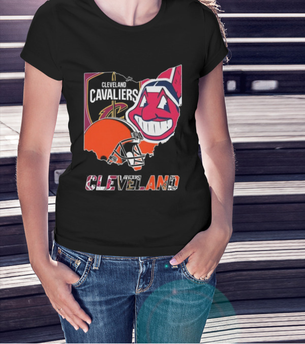 Cleveland Cavaliers Indians Browns Sports Team Fan Gear T-Shirt