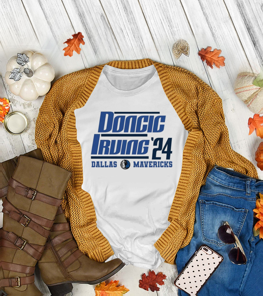 Doncic Irving '24 Dallas Mavericks Mavs T-Shirt