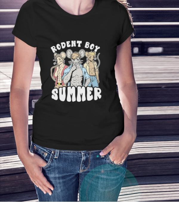 Rodent Boy Summer Anthro Trio With Sunglasses And Open T-Shirt