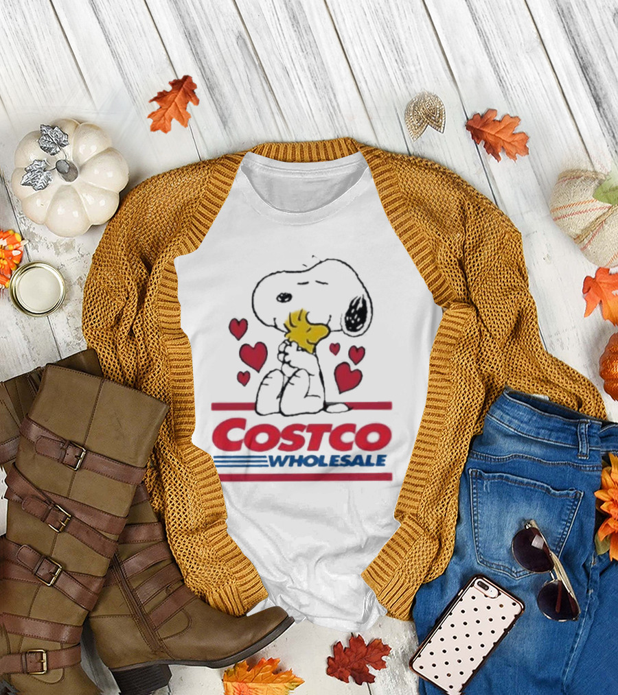 Snoopy Woodstock Hearts Costco Wholesale T-Shirt