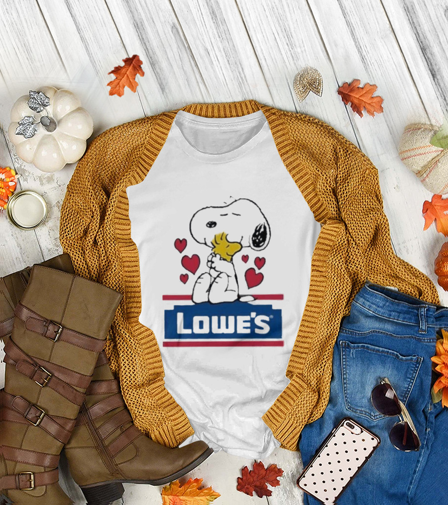 Snoopy Woodstock Hearts Lowe's Embrace T-Shirt