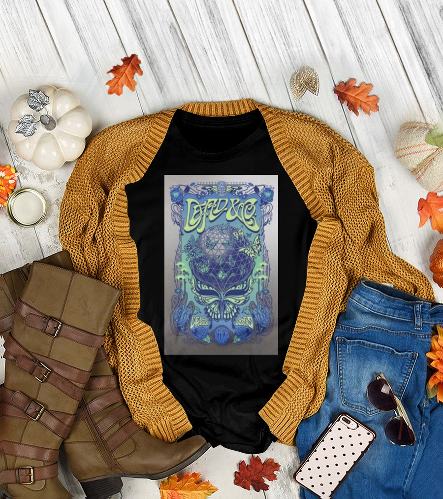 Dead and Company Live Las Vegas Sphere Psychedelic Concert T-Shirt