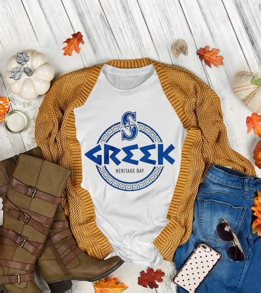 Mariners Greek Heritage Day Greek Chain T-Shirt