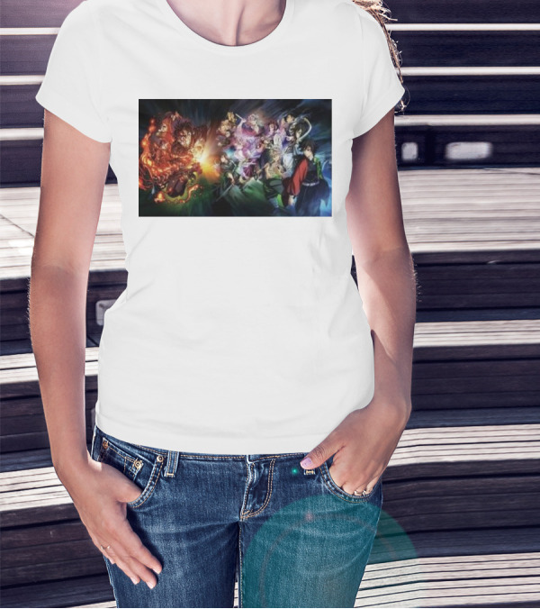 Demon Slayer Kimetsu No Yaiba Epic Hashira Training Battle Scene T-Shirt