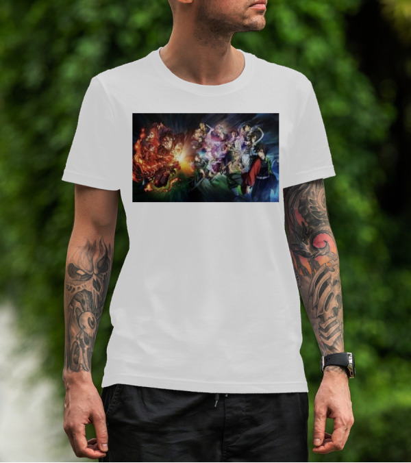 Demon Slayer Kimetsu No Yaiba Epic Hashira Training Battle Scene T-Shirt