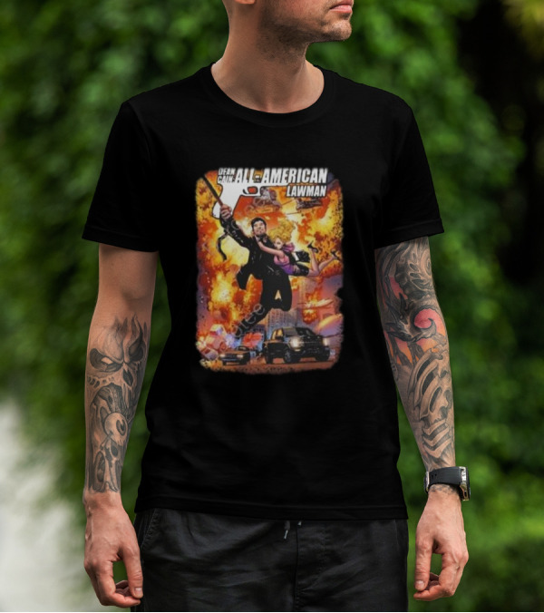 Dean Cain All-American Lawman Explosive Action With Gabe Eltaeb Big Man Comics Influence T-Shirt