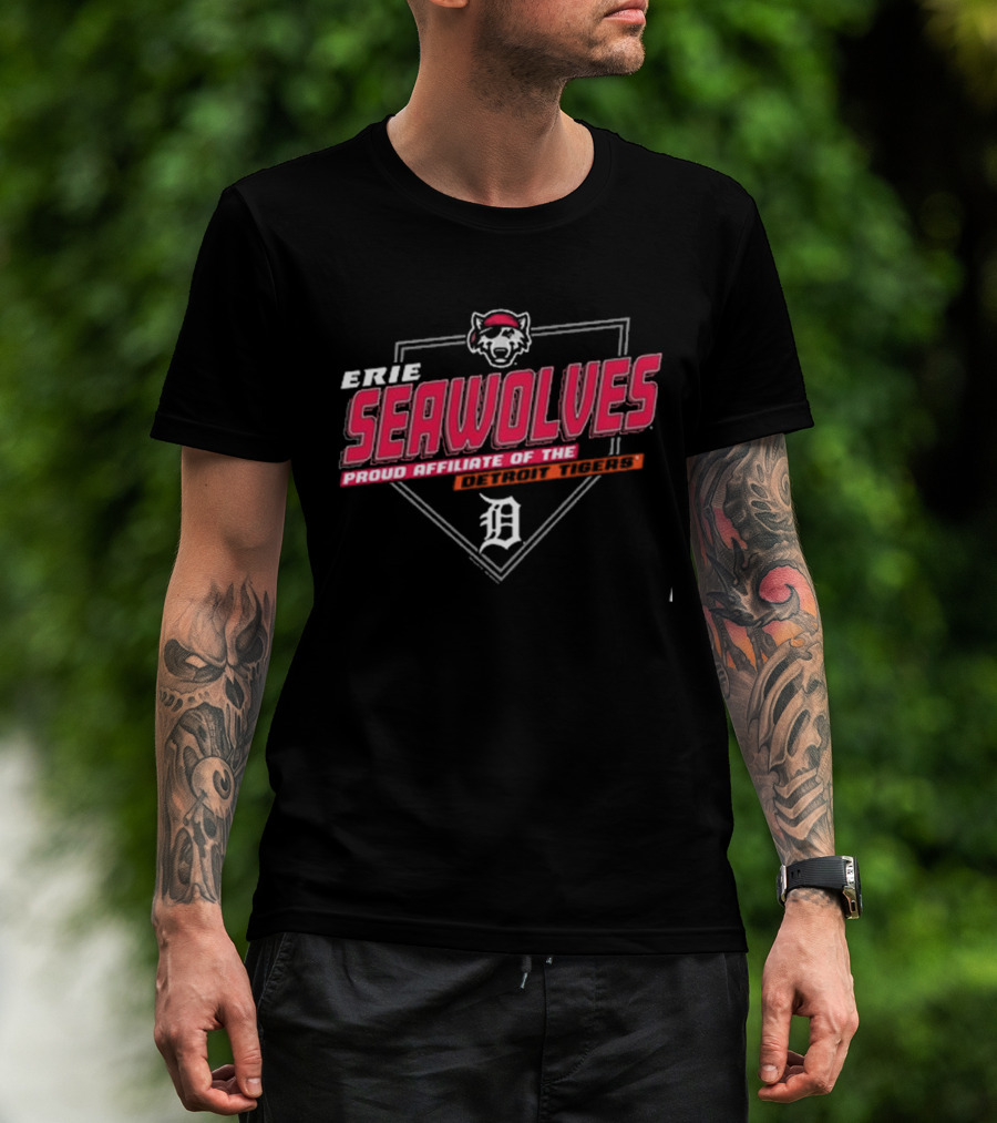 Erie Seawolves Proud Affiliate Of The Detroit Tigers Baseball T-Shirt