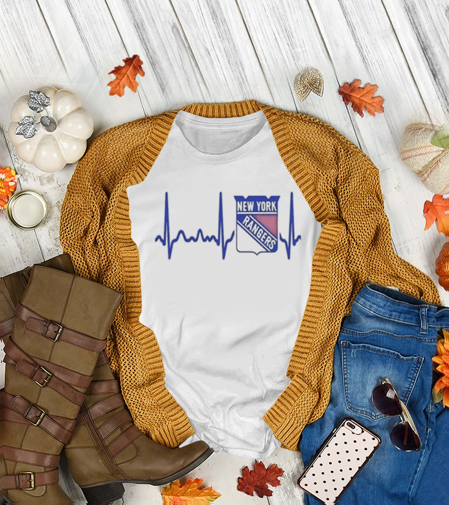 Heartbeat New York Rangers Hockey T-Shirt