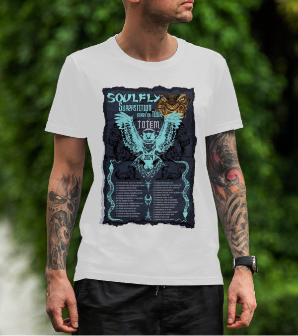 Soulfly Superstition Euro UK Tour Totem T-Shirt