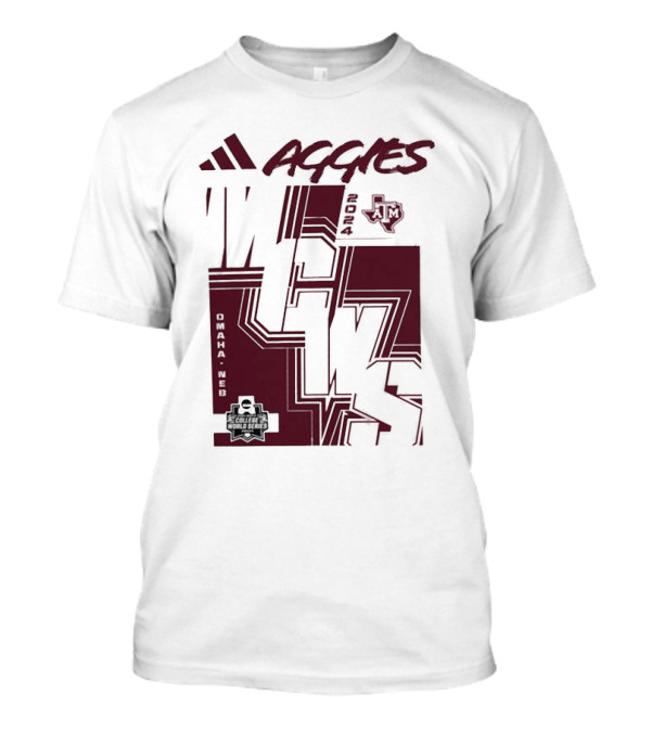 Texas Aggies 2024 College World Series Omaha Baseball Championship T-Shirt