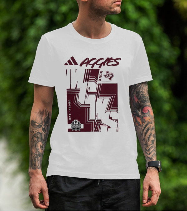 Texas Aggies 2024 College World Series Omaha Baseball Championship T-Shirt