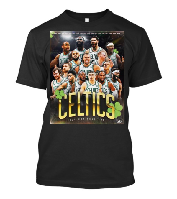 Celtics 2024 NBA Champions Banner 18 T-Shirt