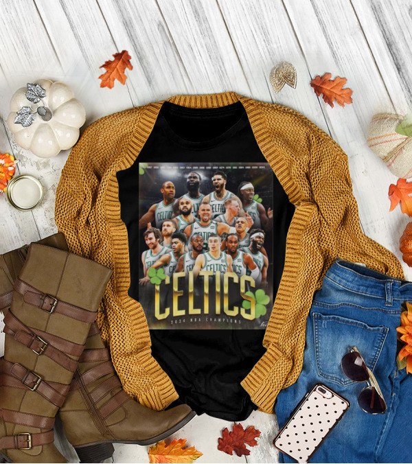 Celtics 2024 NBA Champions Banner 18 T-Shirt