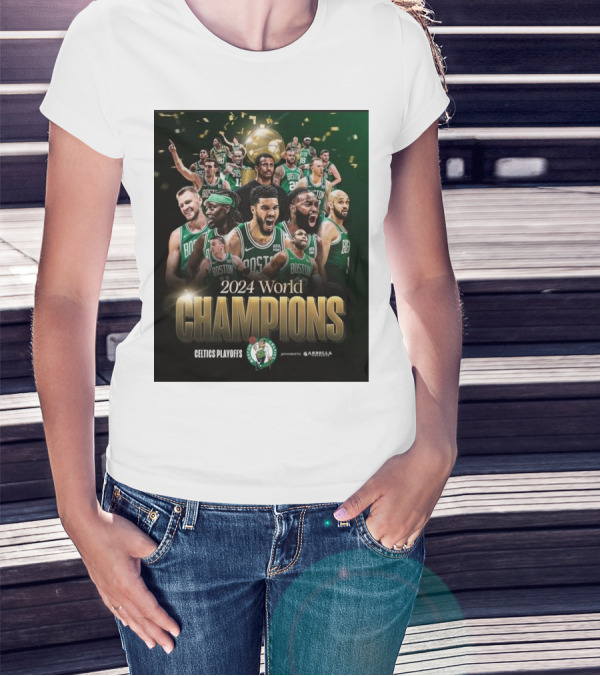 Celtics Playoffs 2024 World Champions Boston NBA T-Shirt