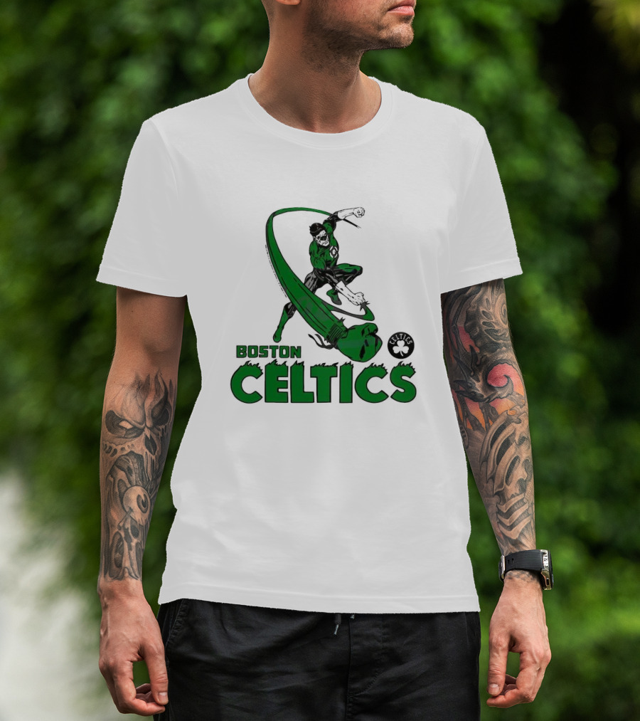 Boston Celtics Green Lantern Comics T-Shirt