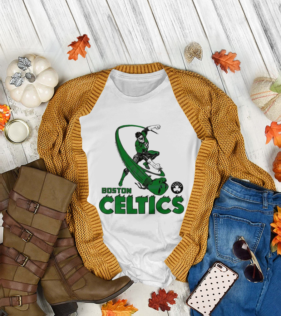 Boston Celtics Green Lantern Comics T-Shirt