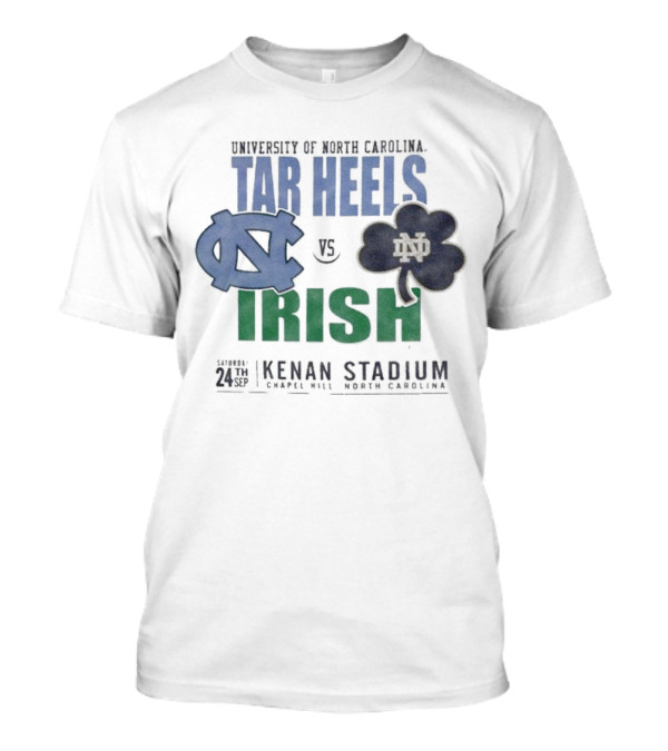 University Of North Carolina Tar Heels Vs Irish 24th Sep Kenan Stadium Chapel Hill T-Shirt