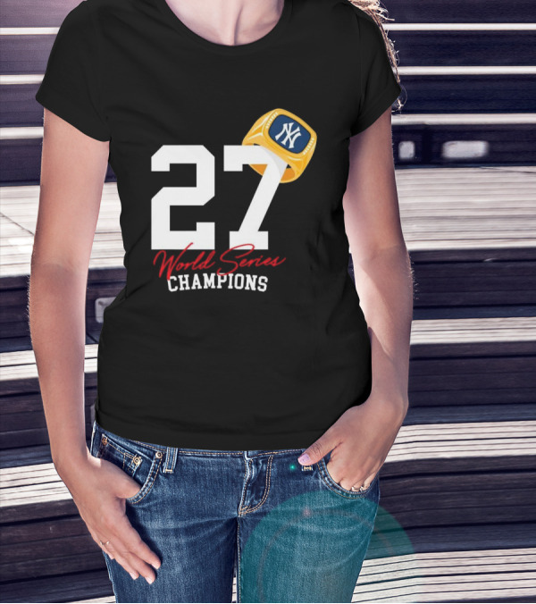 World Series Champions 27 New York Yankees Ring T-Shirt