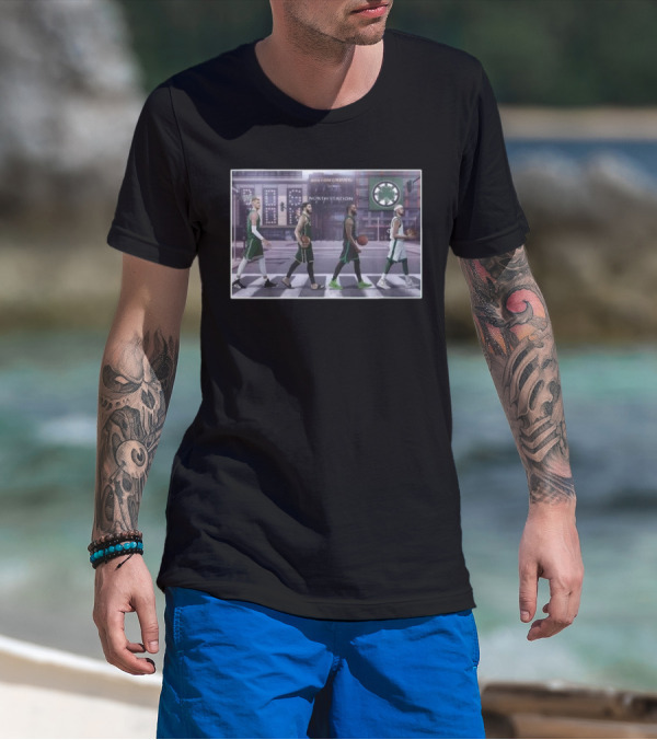 Boston Celtics Players Walking The Green Line North Station Boston Sports T-Shirt