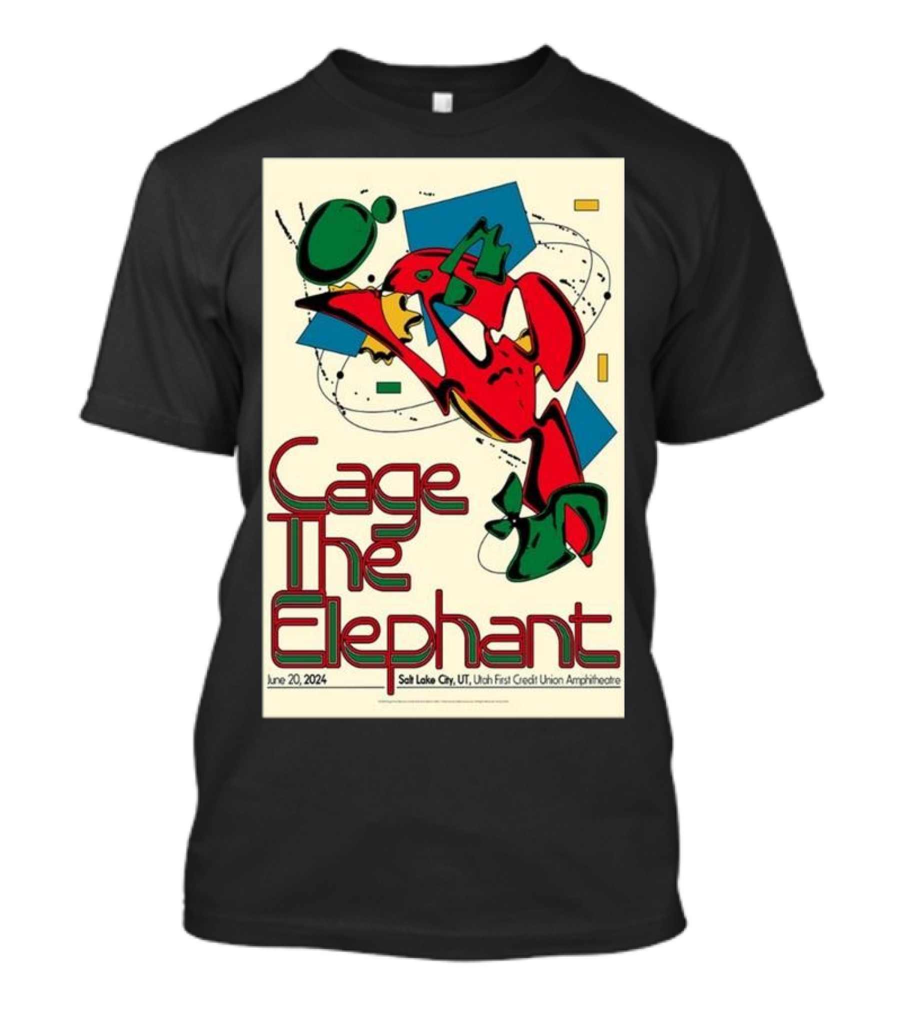 Cage The Elephant Salt Lake City Utah First Credit Union Amphitheatre June 20 T-Shirt