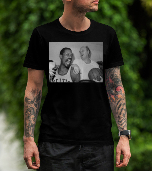 Joe Mazzulla Bill Russell Red Auerbach Celtics Basketball Champions T-Shirt