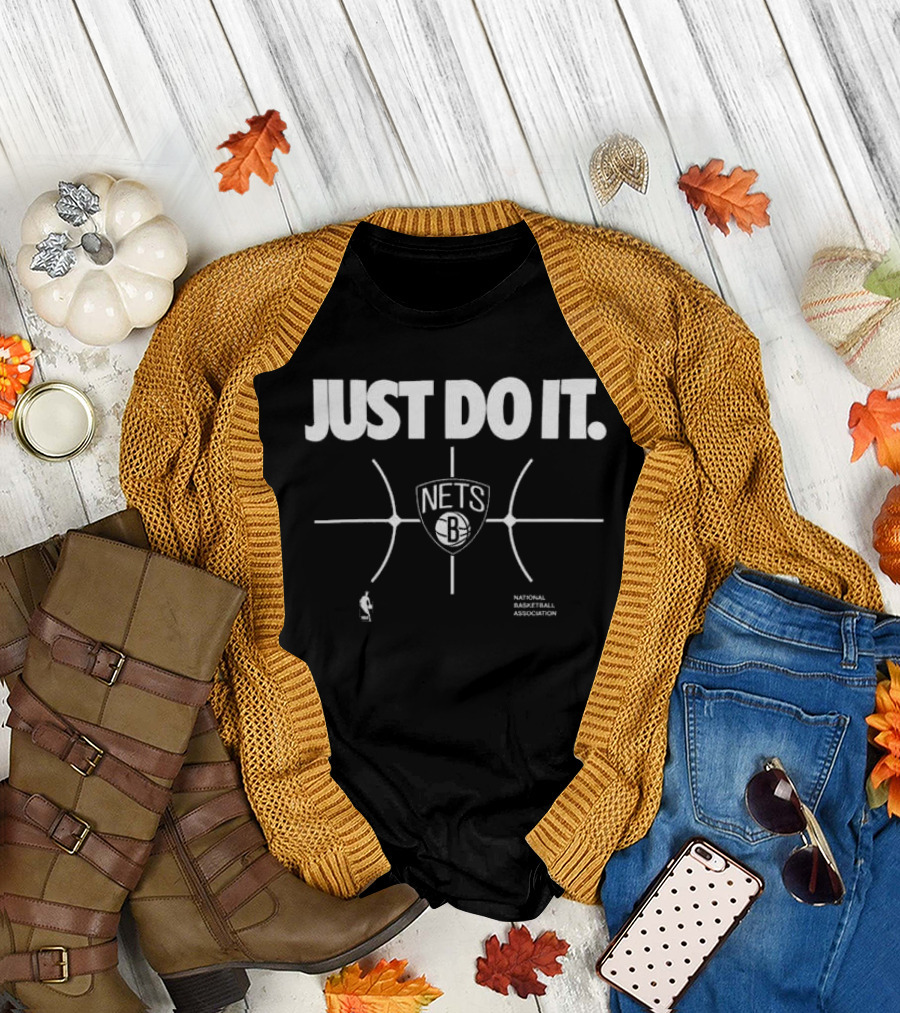 Brooklyn Nets Just Do It National Basketball Association Logo T-Shirt