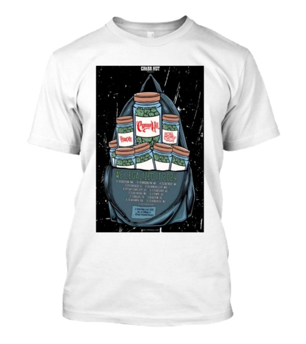 Cheba Hut Cypress Hill We Legalized It 2024 Tour Dates And Locations T-Shirt