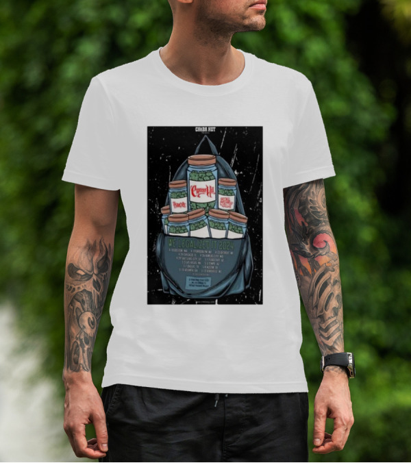 Cheba Hut Cypress Hill We Legalized It 2024 Tour Dates And Locations T-Shirt