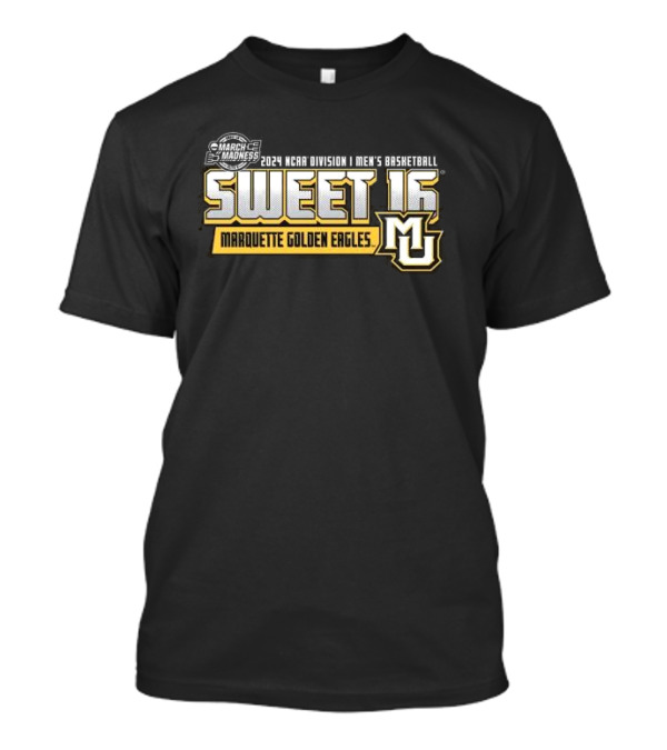 March Madness 2024 NCAA Division I Men’s Basketball Sweet 16 Marquette Golden Eagles MU T-Shirt