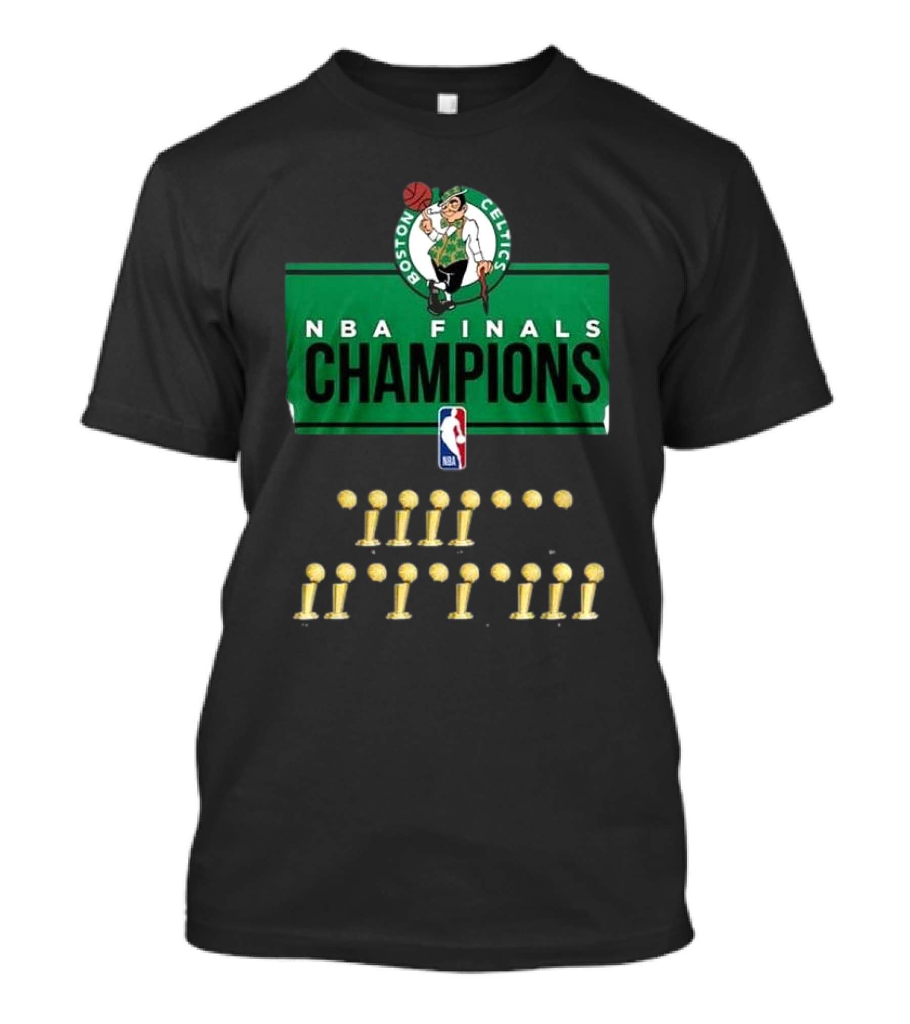 Boston Celtics NBA Finals Champions 18 Times Logo T-Shirt