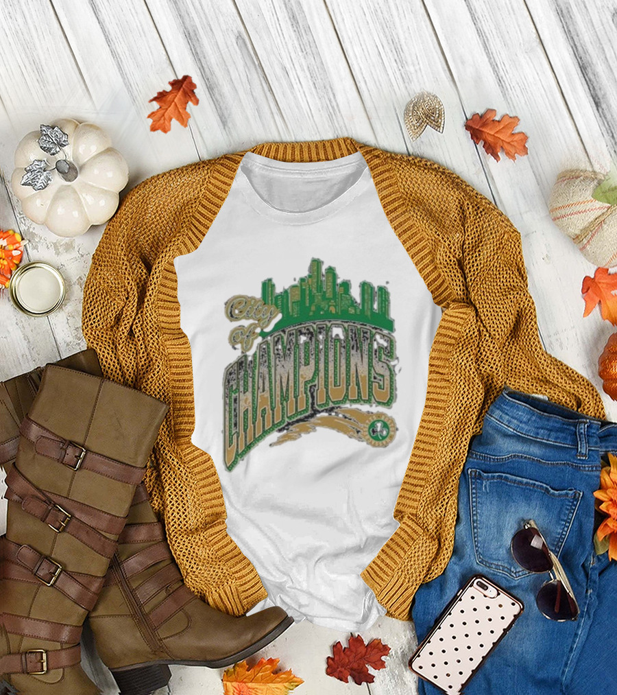 Boston Celtics City Of Champions Boston Skyline 2024 NBA Finals T-Shirt